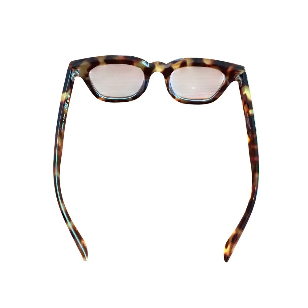 Retro 90's Madison Avenue Square Tortoise Shell Blue Light‎ Fashion Glasses